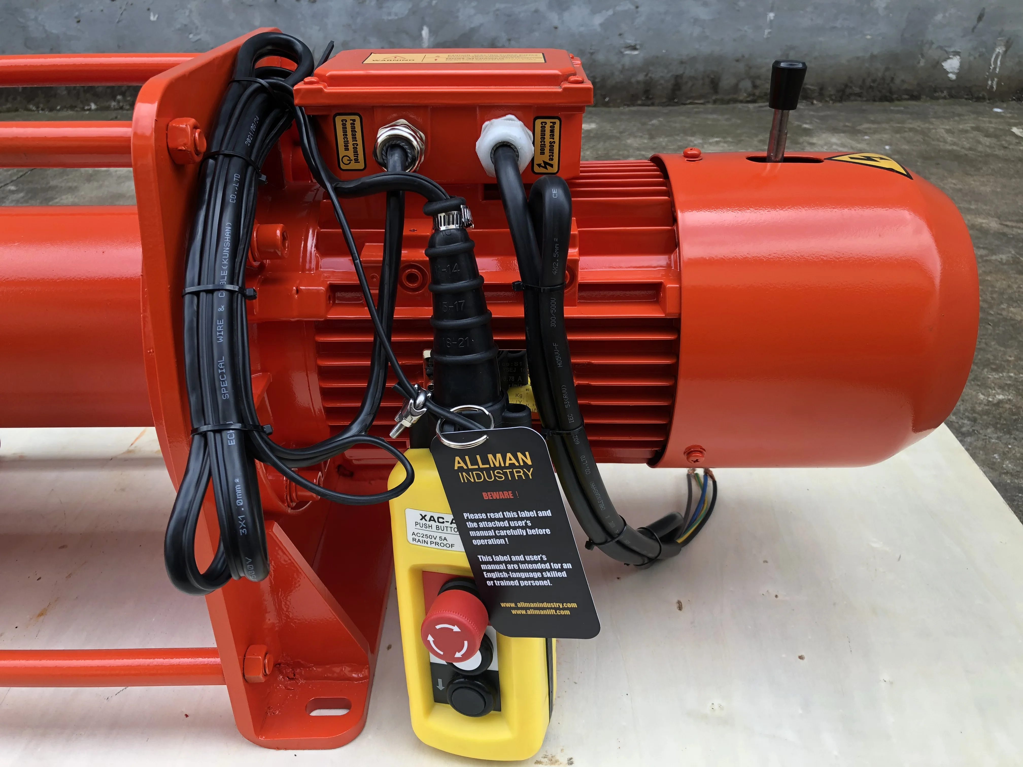ALLMAN New Design AME Series M4 Duty 500kg 1Ton  2 Ton 3 Ton 5 Ton Industrial Electric Power Winch for Sale