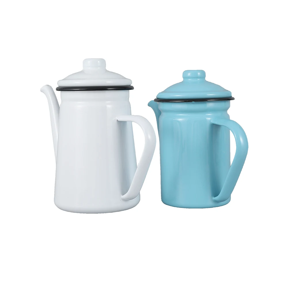 High Quality Enamel Jug /Coffee Pot /Tea Kettle Drinkware And Tableware Enamel Camping Water Coffee Teapot