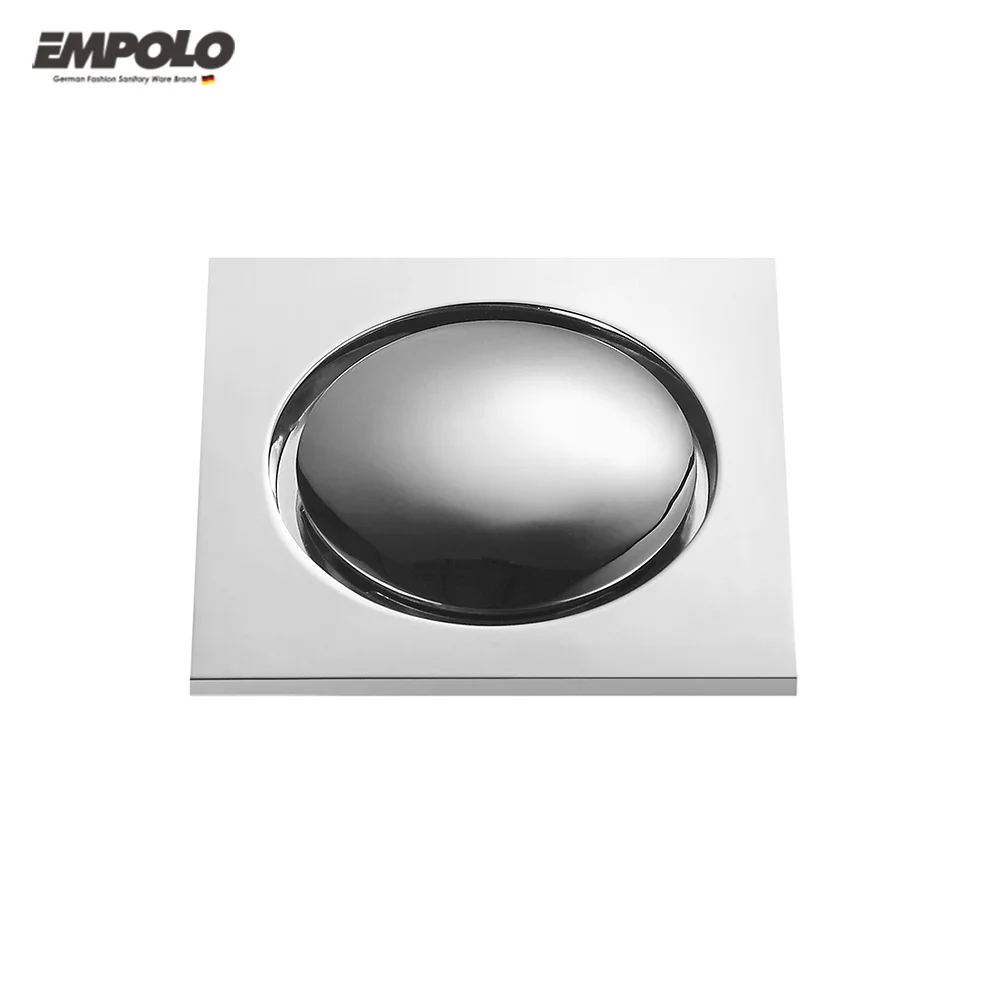 150mm ideal brass chrome round shape floor drain