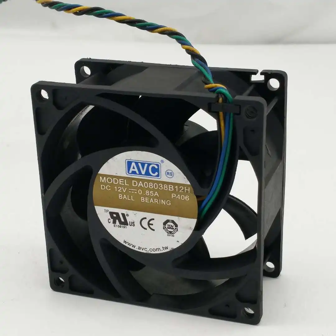 Новый AVC da08038b12h DC 12V 0.85a 8038 8 см 4-контактный PWM контроллер температуры шасси вентилятор