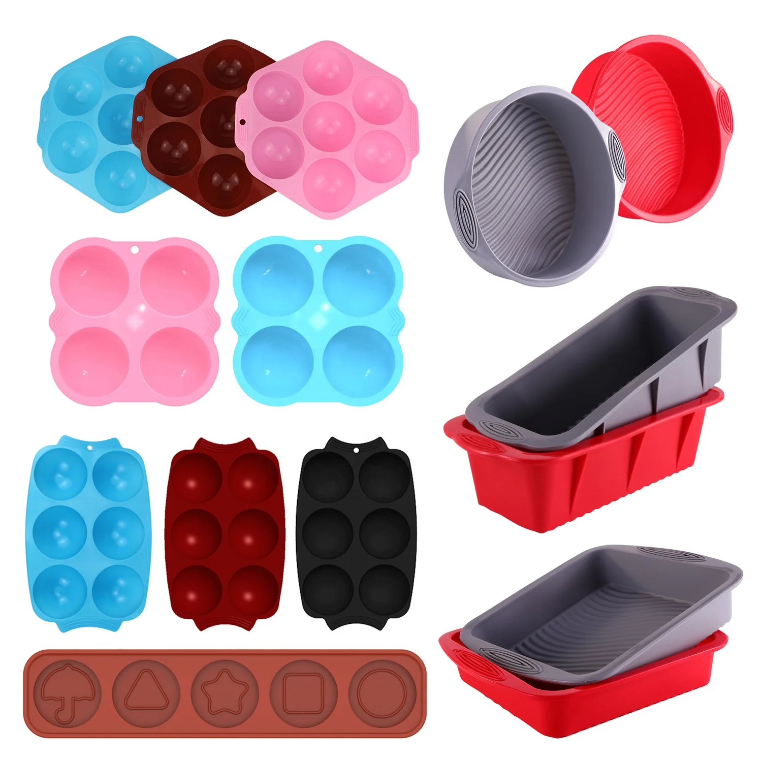 Factory Custom Half Sphere Round Square Rectangle Heart Cake Silicone Baking Molds Chocolate Mounds for Baking