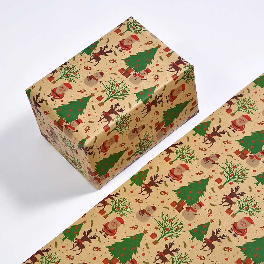 Wholesale Gift packing paper roll Christmas custom gift wrapping paper