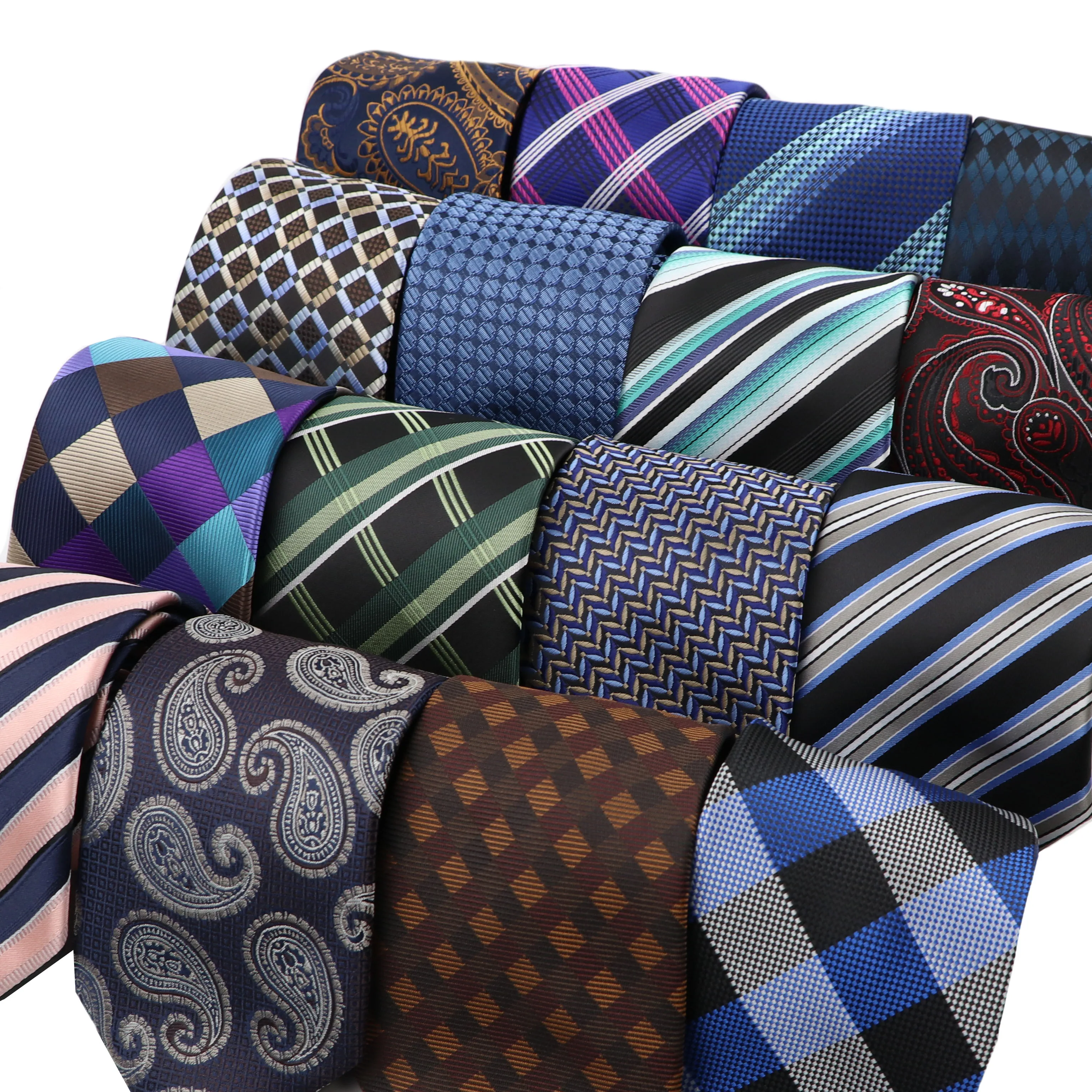 
 Жаккардовый классический тканый галстук для мужчин, модный галстук в клетку, в полоску, с цветочным узором, галстук из полиэстера, для свадьбы, делового костюма  