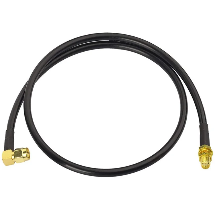 Antenna Extension Relocation Cable SMA Male Right Angle to Female RG58 Coaxial Cable