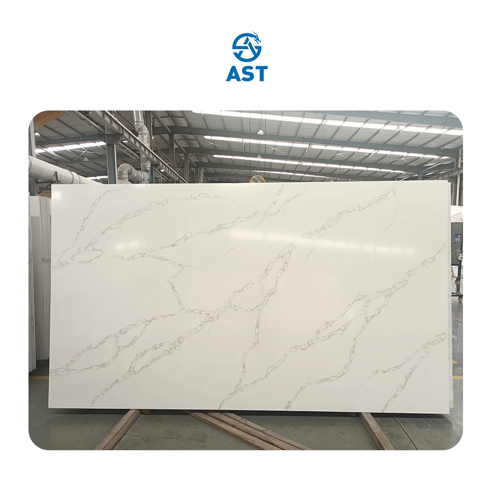 AST OEM/ODM Quartzo 93% Natural Stone Quartz Slab Artificial Quartz Slab for kitchen countertops
