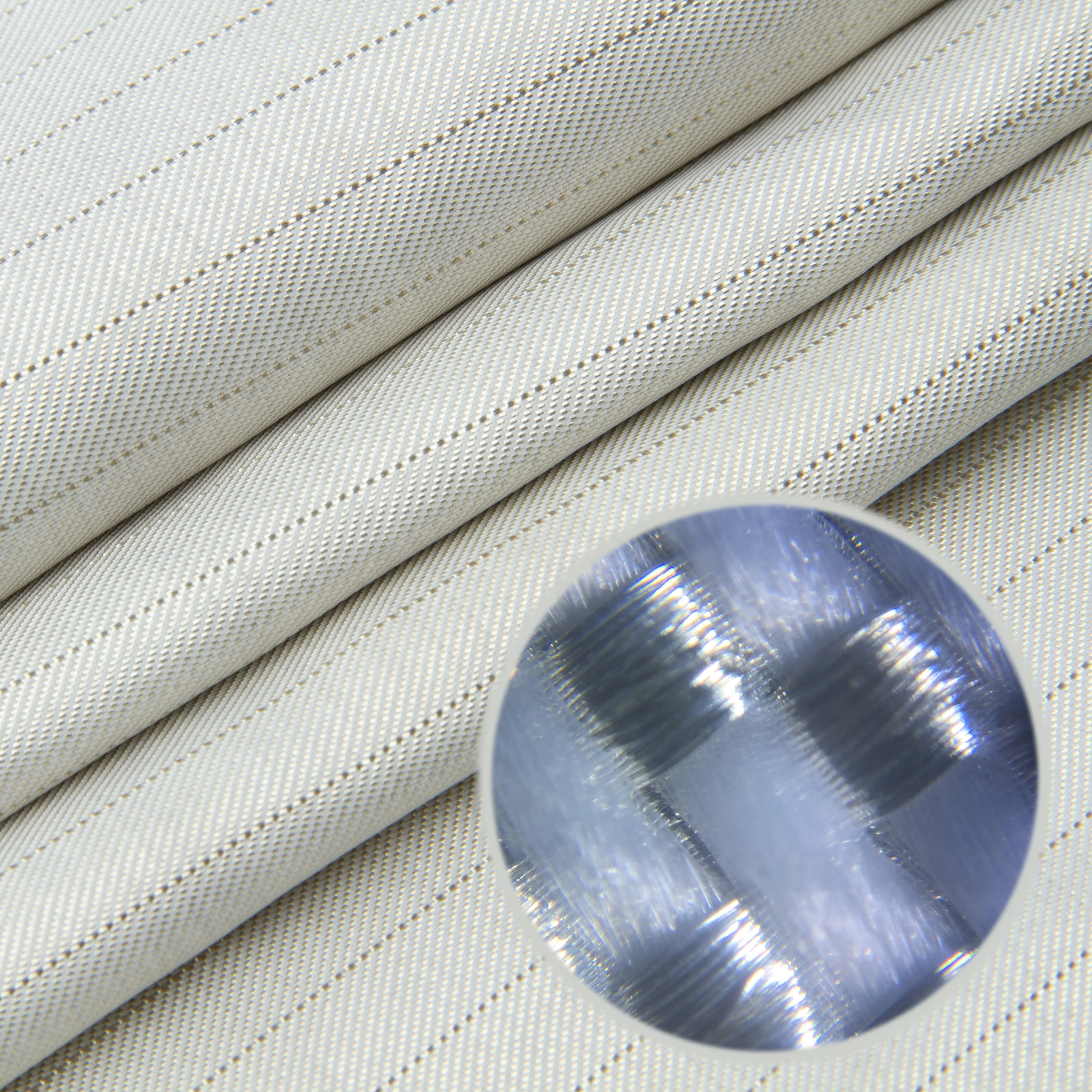65%Silver Fiber 35%Nylon Striped High Conductive Fabric for Fencing Suit Fencing Jacket