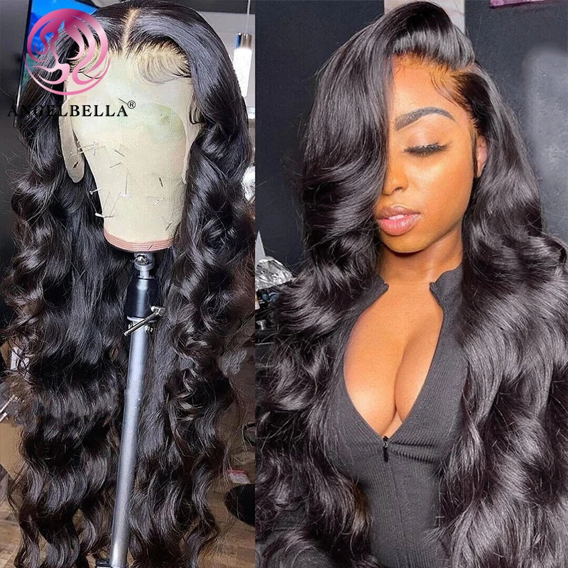AngelBella 13x4 13x6 Hd Human Hair Lace Front Wig Glueless Full Hd Lace Wigs Raw Vietnamese Hair Lace Frontal Wigs