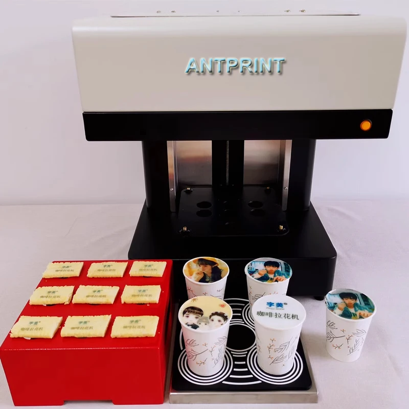 Anprint 3d 4 cup coffee printer cost 240v coffee printer with edible ink cmyk and brown color