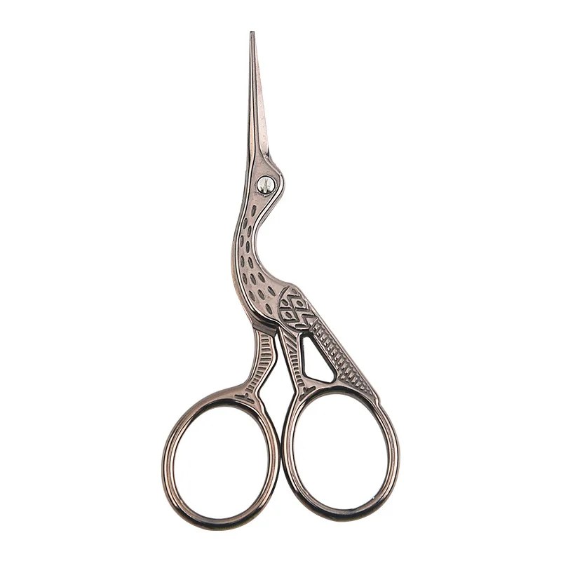 Hot selling Vintage crane shape Stainless steel beauty scissors Beauty tools scissors