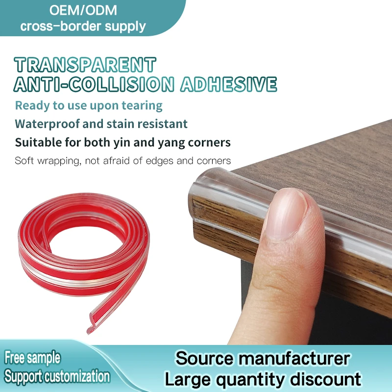 Self-Adhesive Edge Protection Strip - Flexible Molding for Door, Window, and Furniture Safety