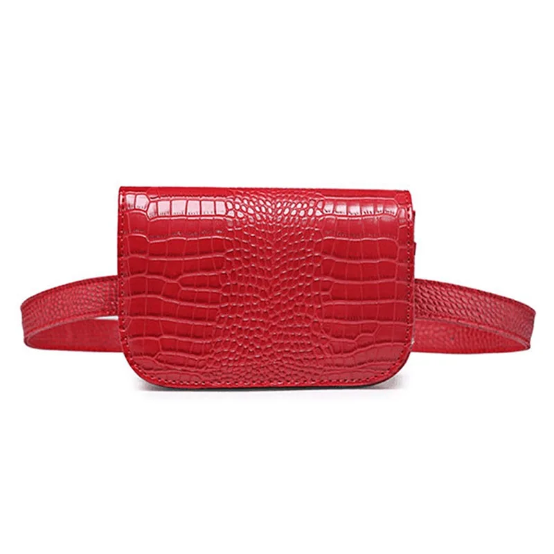 Waterproof Lady waist bag leather pouch fashion belt bag leather for women