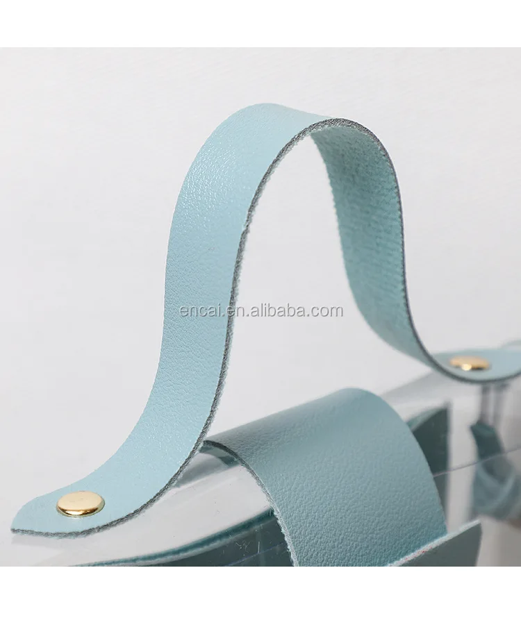 Encai Clear Purse 2 in 1 Clear Tote Transparent Bag Handbag Small Chain PVC Shoulder Bag