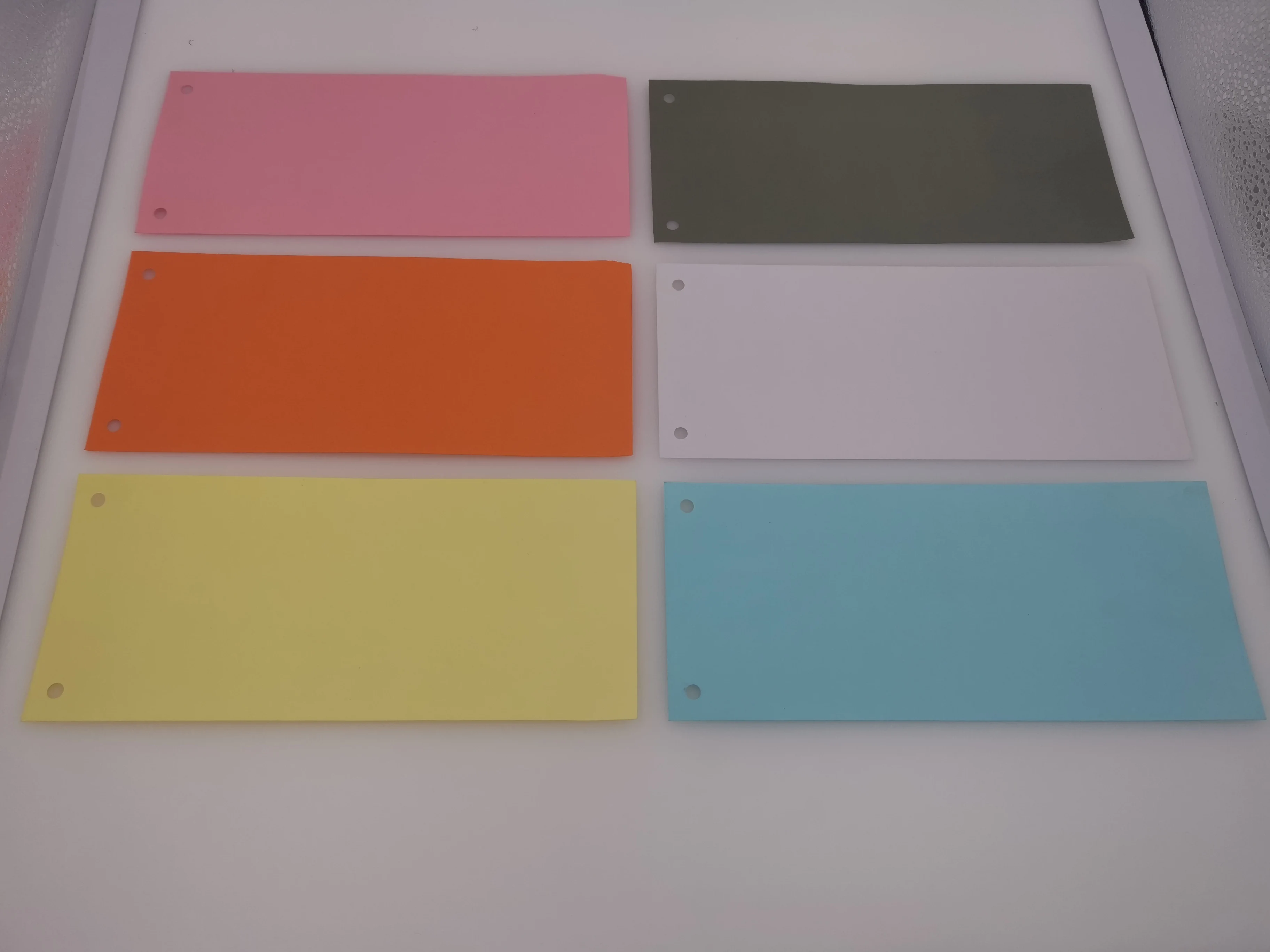 
Office or school made of 120g to 180g pure wood pulp paper divider 