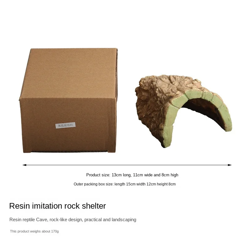 Barbarous Bg Growth Szdb-003 Gecko Lizard Reptile Snake Pet Avoid Predators Shelter Resin Dodging Hole Hide Cave