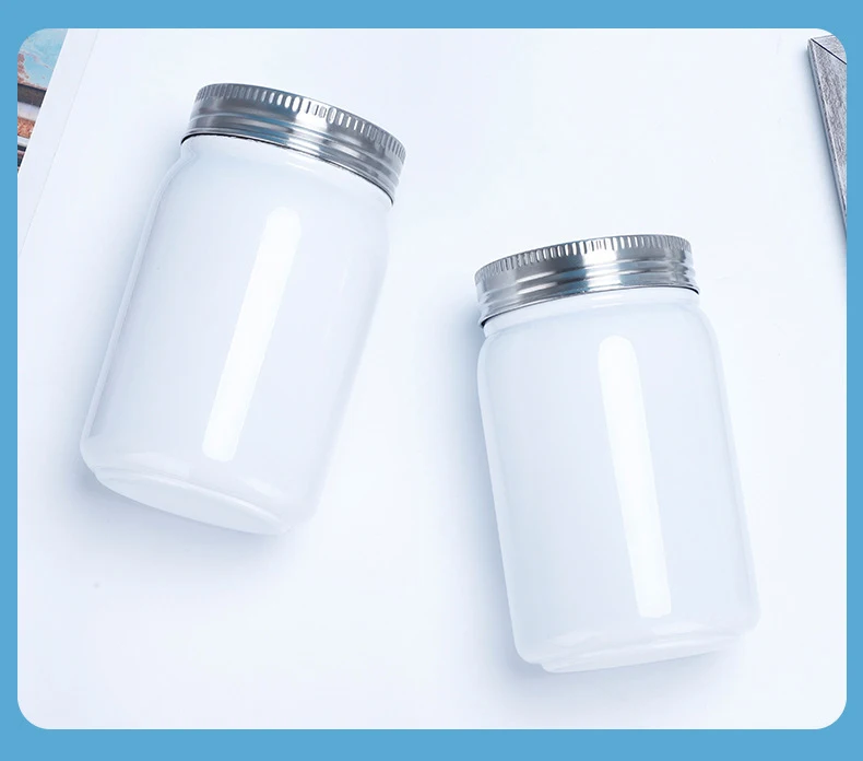 17 oz mugs white sublimation mason jars