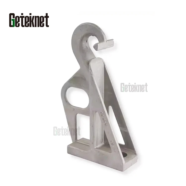 Geteknet Fiber optic cable tension wire fixing Stainless steel diecasting anchoring clamp suspension Clamp