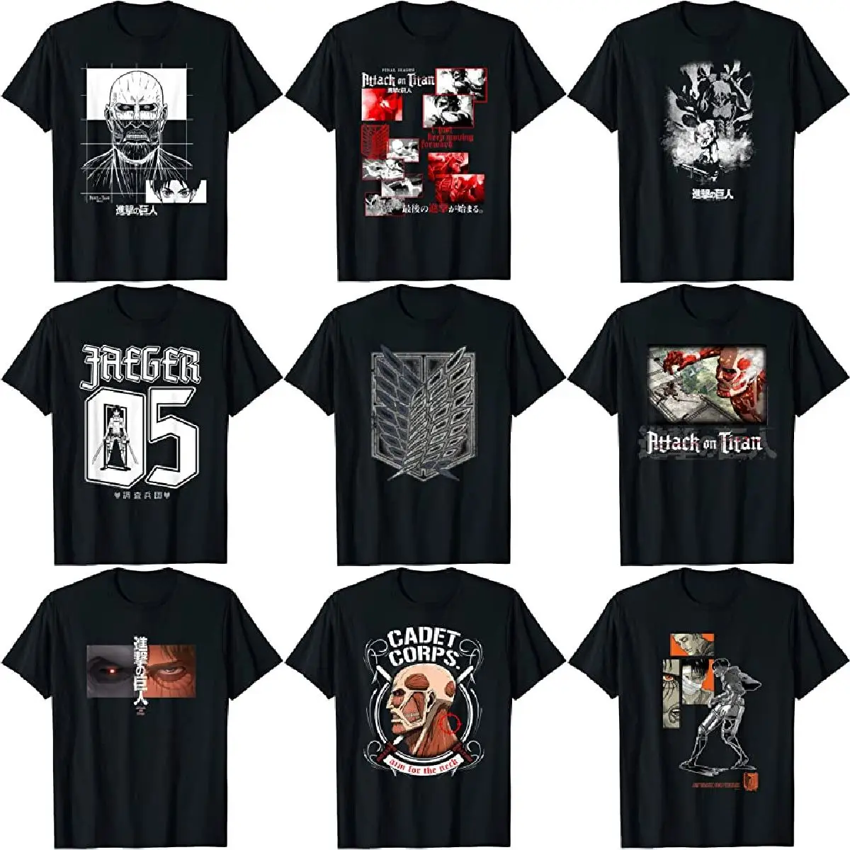 2021 hot-selling Anime attack on titan T-shirt ornaments dolls office car ornaments Custom T shirts ornaments gifts