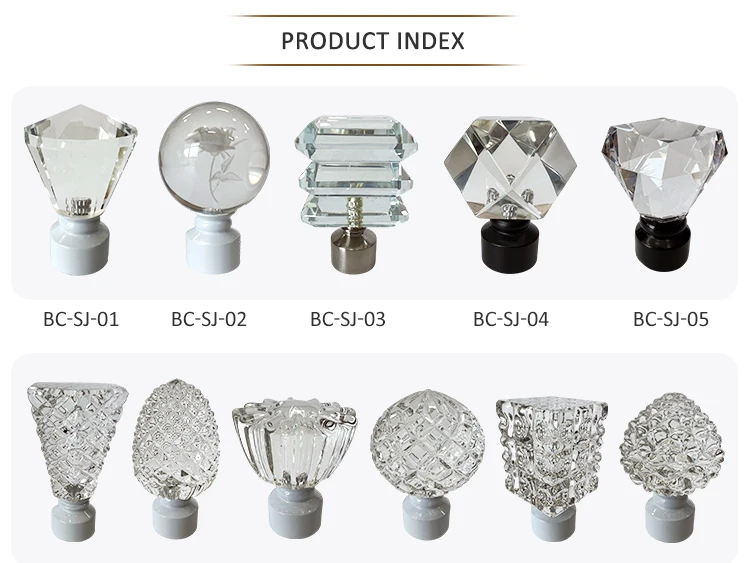 Manufacturer Living Room Window Decoration,Adjustable Acrylic Crystal Curtain Pole Rod Set