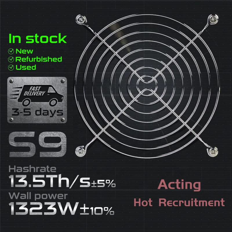 In Stock Used ASIC S9 L3+ L7 S19 Pro S17 504M/S GPU RTX GTX RX Asic S9 S9I S9J  Asic Machine