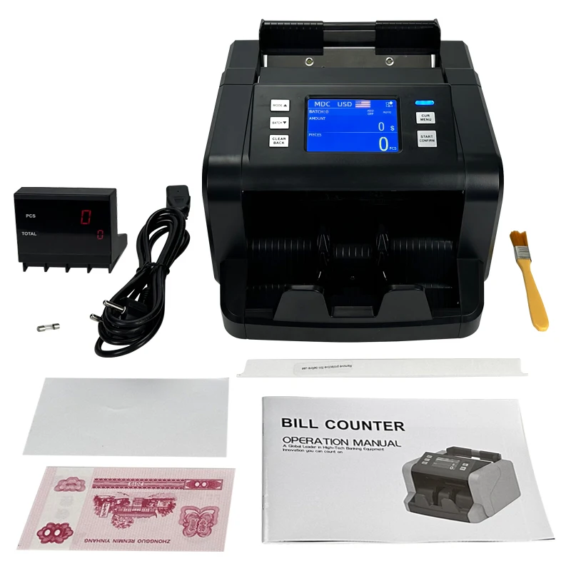 TFT Touch Display Single CIS Mixed Value Amount Bill Notes Counter MDC/SDC Counting Mode Vietnam /Thailand THB Money Calculator