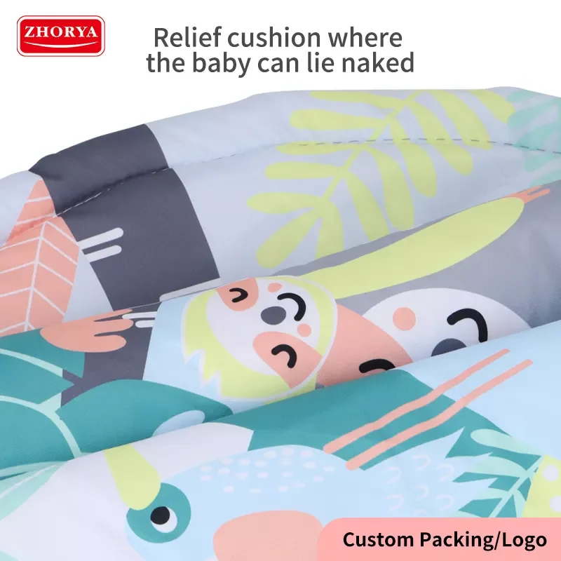 Zhorya hot product 0 6 12 month ocean balls crawling cotton soft baby gym activity carpet play mat playmats for kids baby