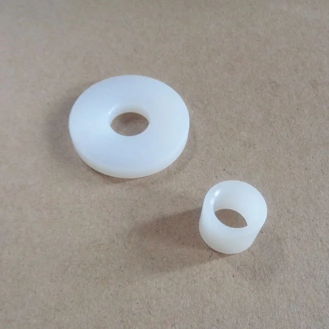 custom CNC turning flanged plastic nylon bushing