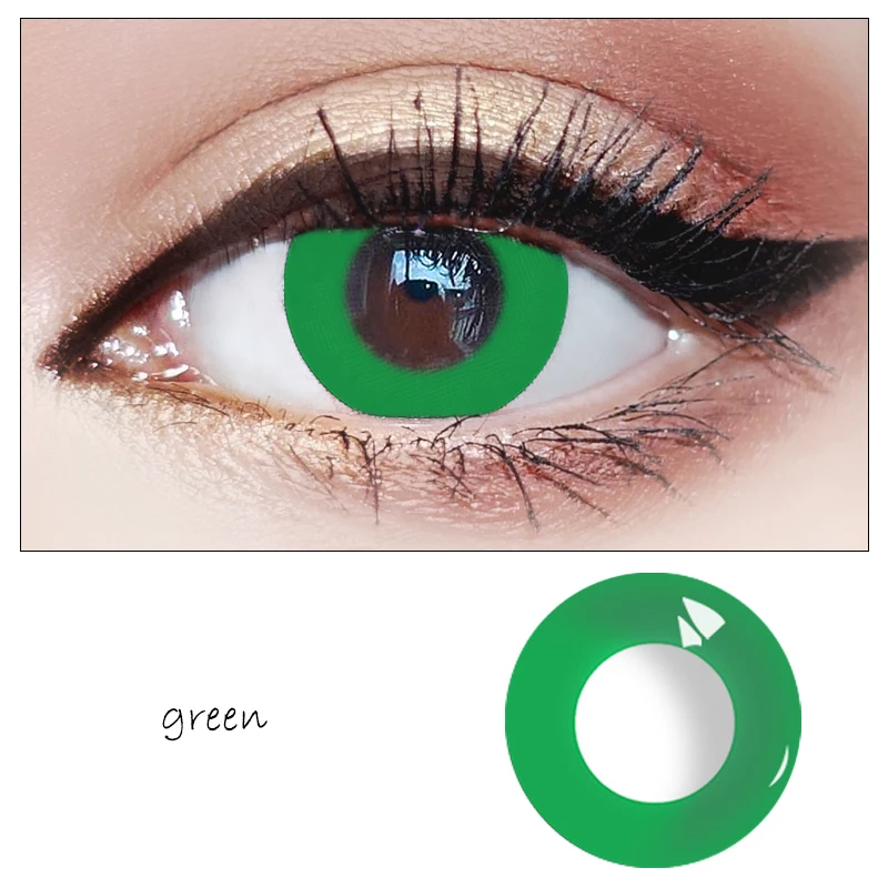 Maxiy девочка 2 шт./пара для костюмированной вечеринки однотонная серия косметический контактные линзы сумасшедших для костюмированной вечеринки на Хэллоуин цветные контактные линзы