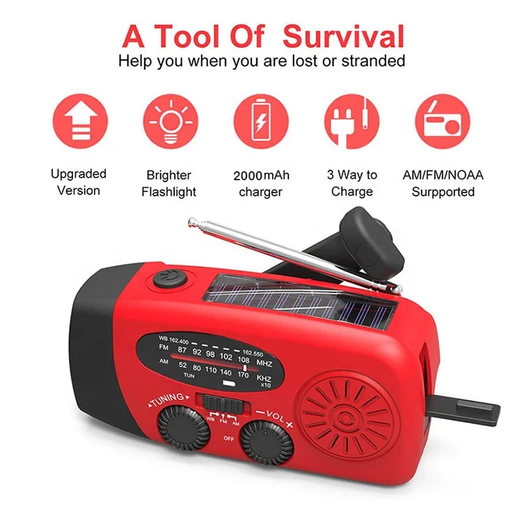 Outdoor Emergency Medical Earthquake Emergency Alert Solar Radio Handheld Earthquake Rescue Equipment