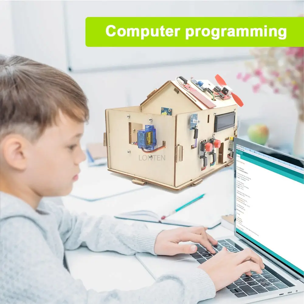 Lonten custom Smart Home Kit for Arduinos Starter Electronic Learning Kit Remote Control House DIY Project STEM Programming