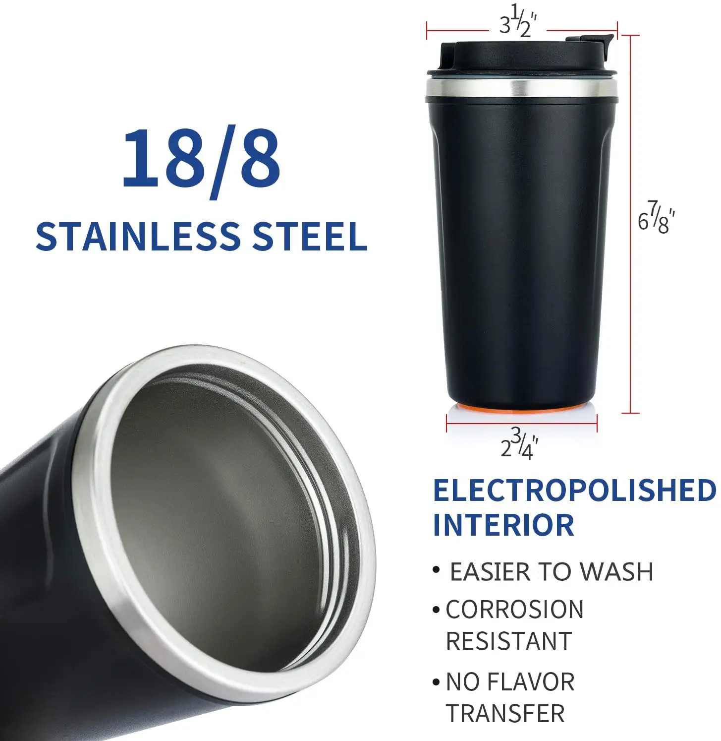 Factory Wholesale Custom Logo Color Magic Suction Coffee Mug Milk Tea Cup Stainless Steel 304,stainless Steel Mugs with Lid 500