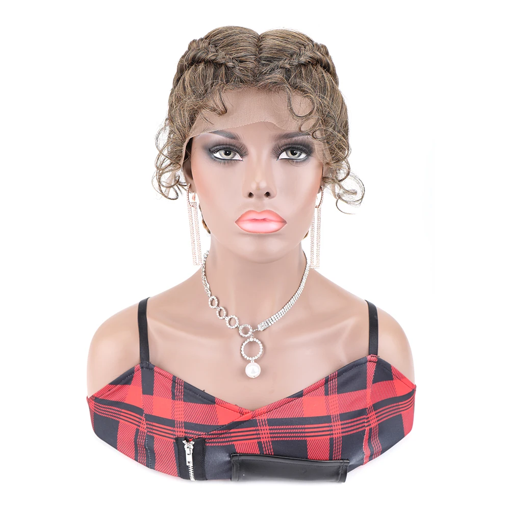 
Синтетические кружевные передние парики, Сенегальские длинные прямые плетеные парики с детскими волосами 