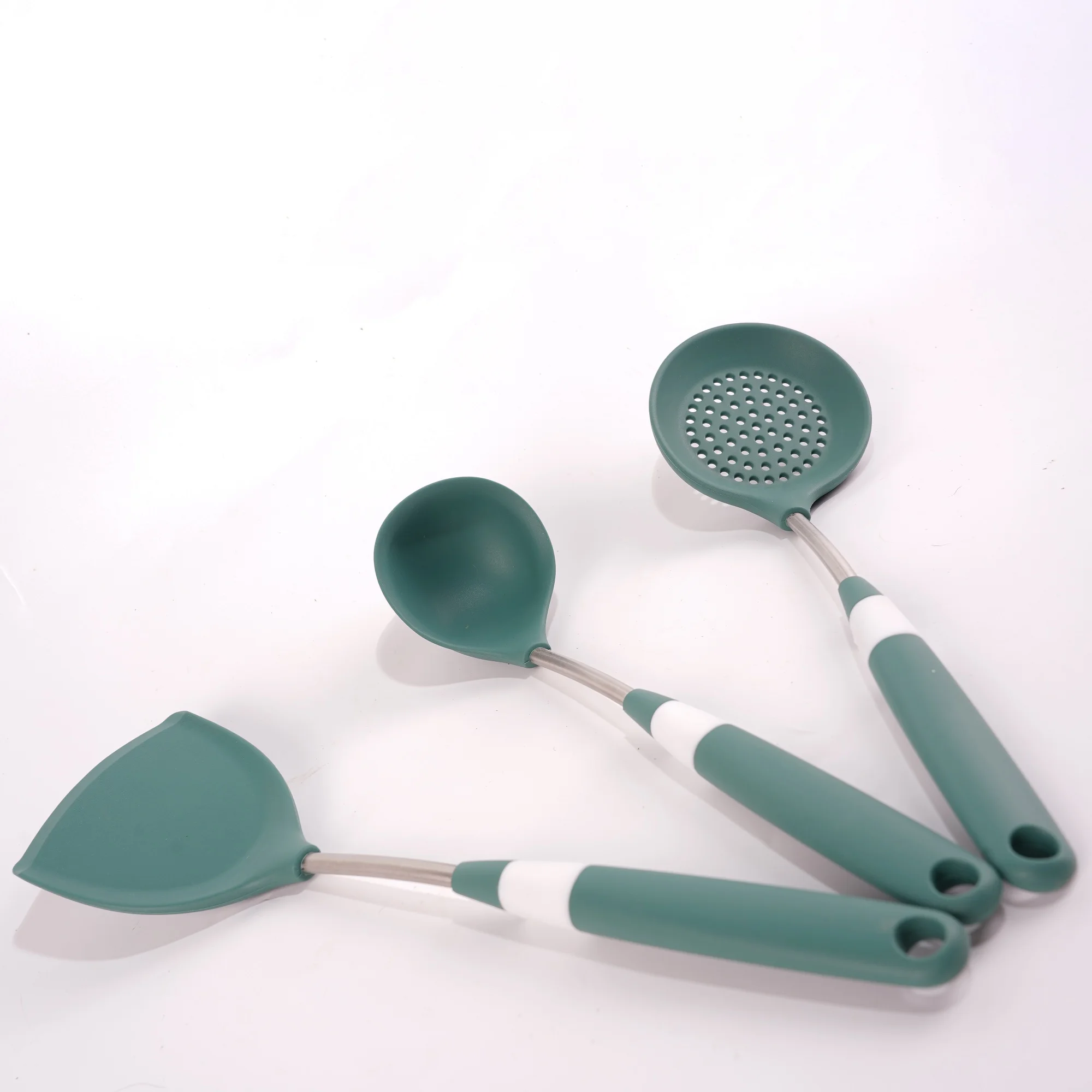 
Popular 3pcs Kitchen Cooking Tools Silicone Cookware Gadget Utensil Set 