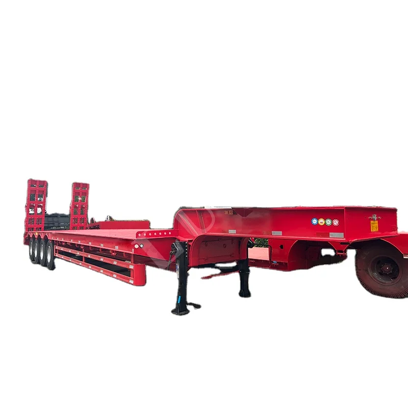 Best Price Vercoe 30 40 50 Ton 2 3 4 Axles Flatbed Semi Truck Container Trailer 48 Ft  Flatbed Trailer can be customizable