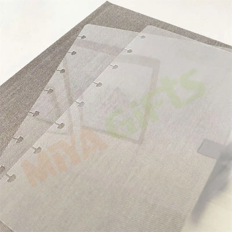 custom made clear crystal translucent plastic glass PET plastic disc bound cover set with punching for planner organizer