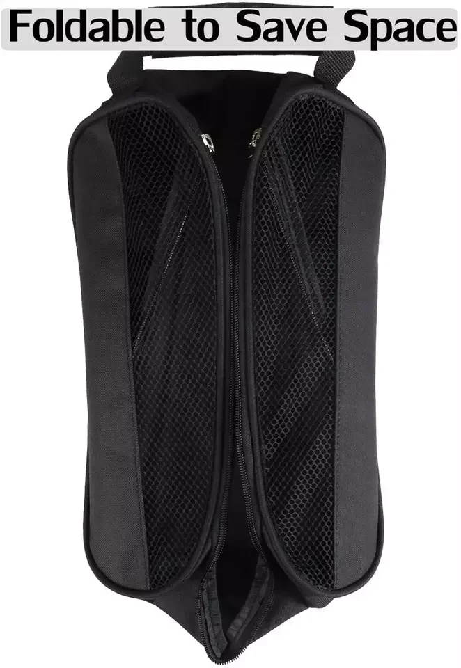 Hot Sale Large Capacity Portable Outdoor Golf Shoes Bags Travel Shoes Bags Zippered Sport Shoes Bag For Travel Man Woman