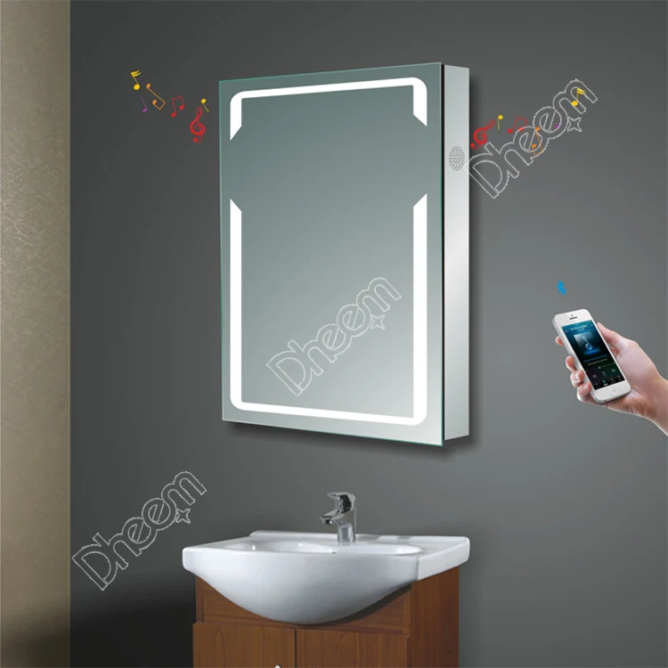 
Rectangle Smart LED Bathroom Mirror with Blue tooth and Radio 