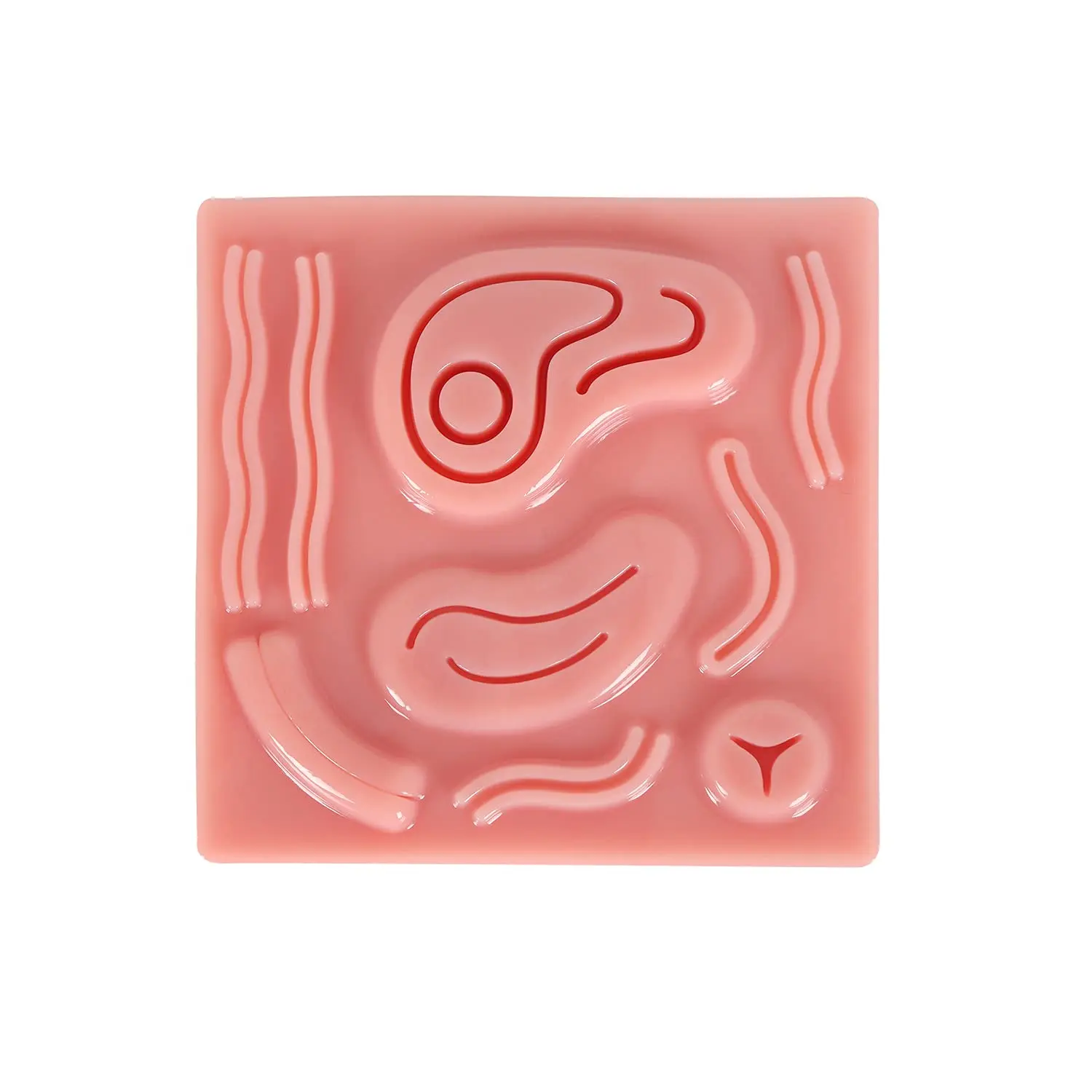 Silicone laparoscopic suture simulation pad for suture skill training  reusable3D suture practice pad