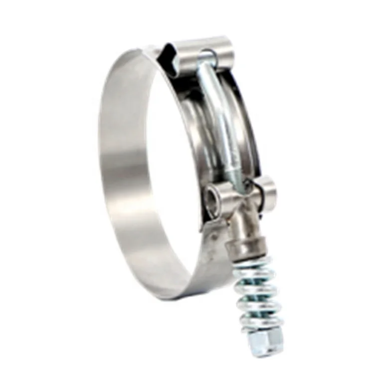 High quality constant tension spring loaded T bolt automotive stainless steel hose clamp