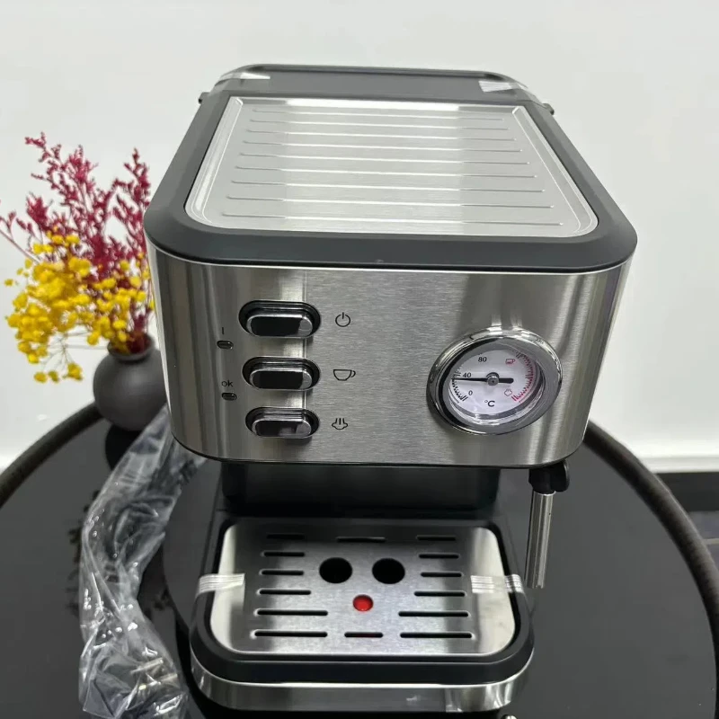 Nice & Simple 20Bar semi-automatic Espresso Maker with high-pressure steam Stainless Steel Household Coffee Machine