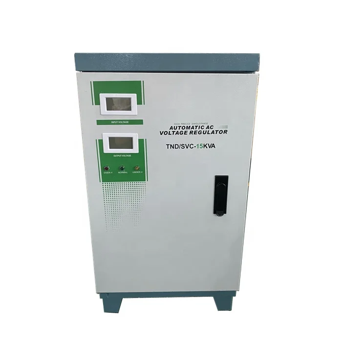 AC current automatic electric voltage stabilizer SVC TND series servo stabilizer 15kva price