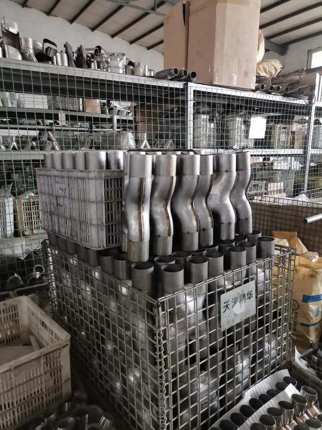 2.25inch 2.5inch 3inch Crossover X Pipe Universal Custom Dual Exhaust Pipe Muffler Tube