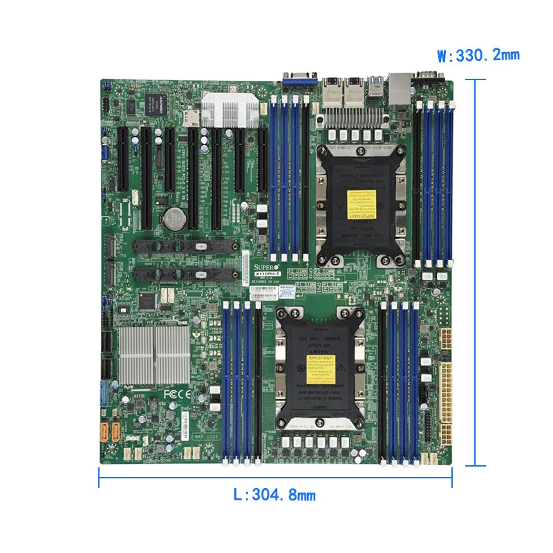 X11DPH-T для материнской платы Supermicro Xeon, масштабируемые процессоры LGA-3647 DDR4 7 PCI-E 3,0 слотов, двойной LAN с 10GBase-T
