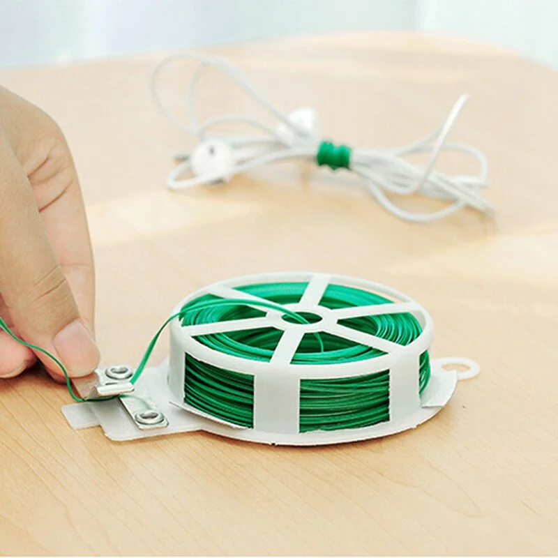 Hot Selling pvc plastic twist tie plant binding wire tie  plastic wires Tie Plant Office Cable with Convenient Built-in Cutter