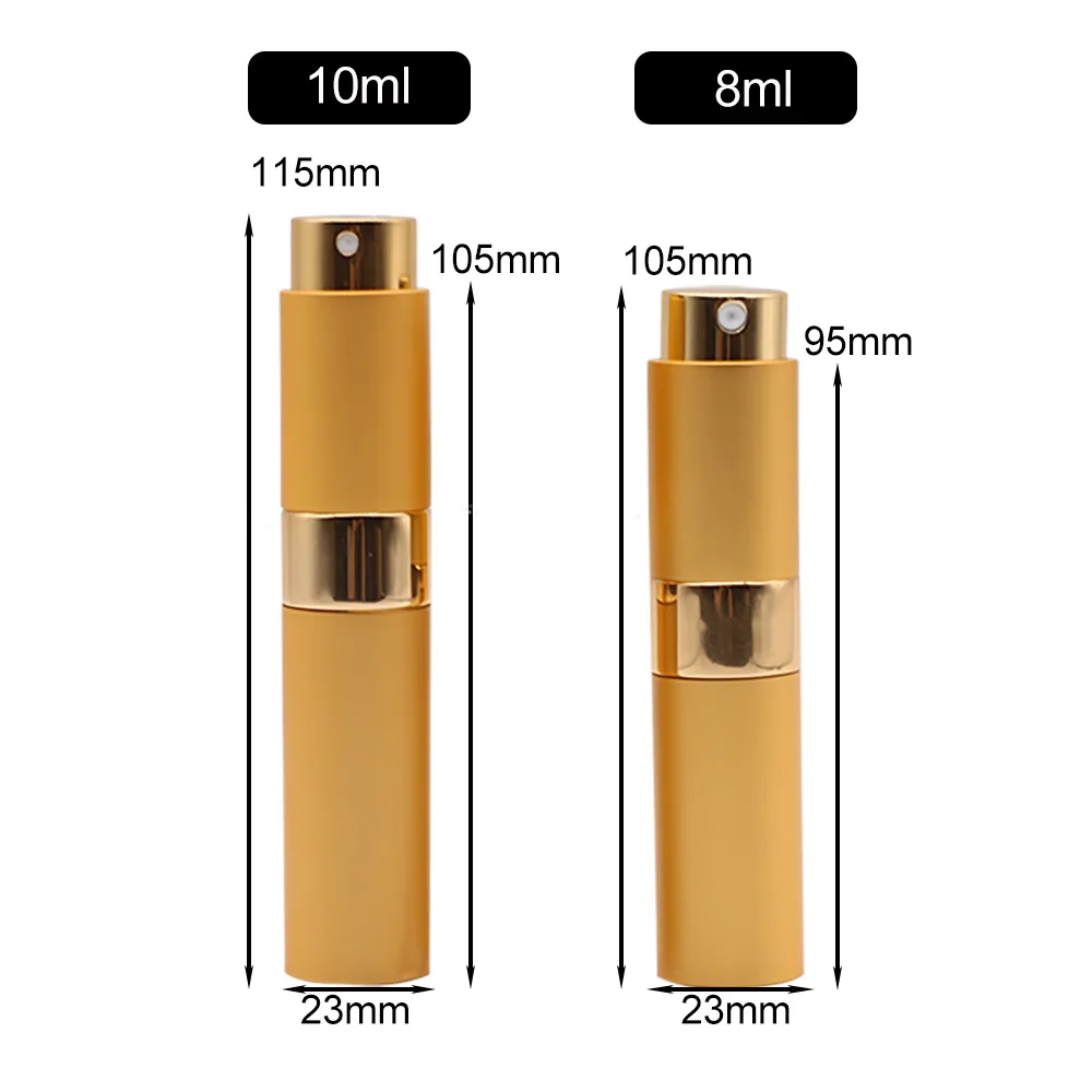 Twist Tpye Pocket Cologne Sprayer Refillable Empty Small Spray Bottle 8ml Portable Mini Perfume Atomizer For Travel