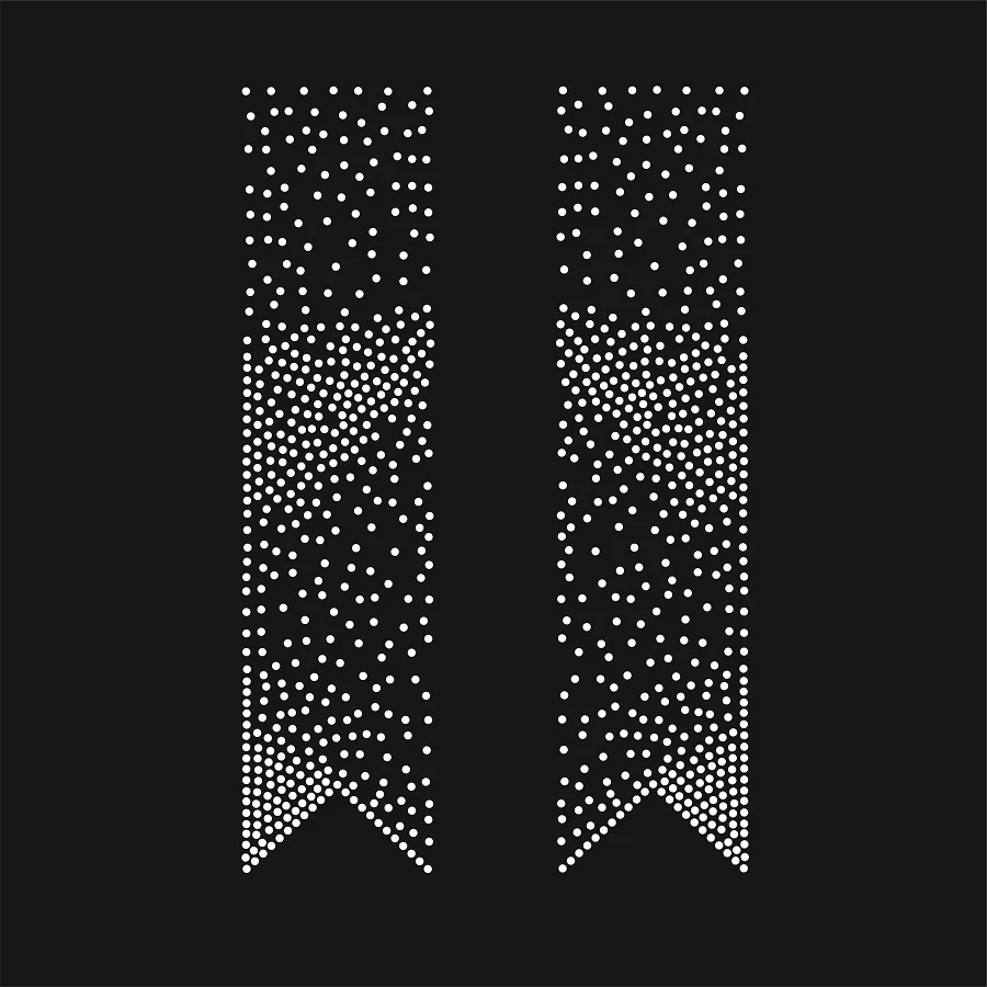 Aprise - Bling Iron On Random Cheer Bow Strip Rhinestone Transfer Hotfix Trim Appliques