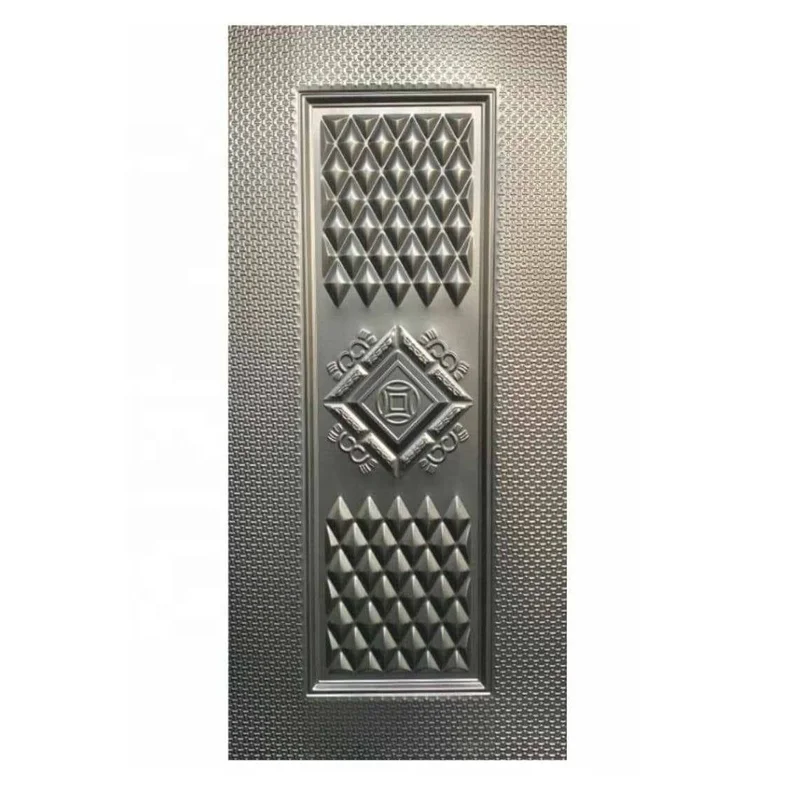Steel door skin cold-rolled plate iron sheet embossed door panel factory anti-theft door storefront