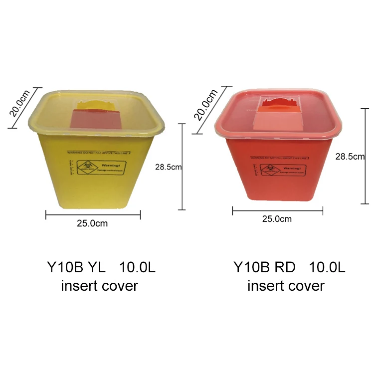 10L Sharps Container Biohazard Needle Disposal Box Disposal Medical Sharp Containers
