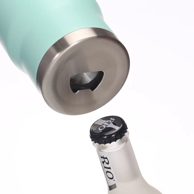 DD1915 Sealer Insulator Can Cooler for Beer Car Drink Bottle Holder With Bottle Opener 14oz Stainless Steel Insulated Cooler Can