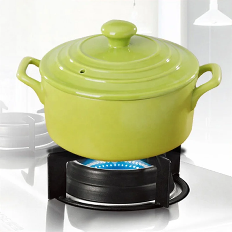 Non Stick Cast ceramic Casserole with Lid cookware sets with Two Handles Saucepan Soup Pot Pan Paella Pot