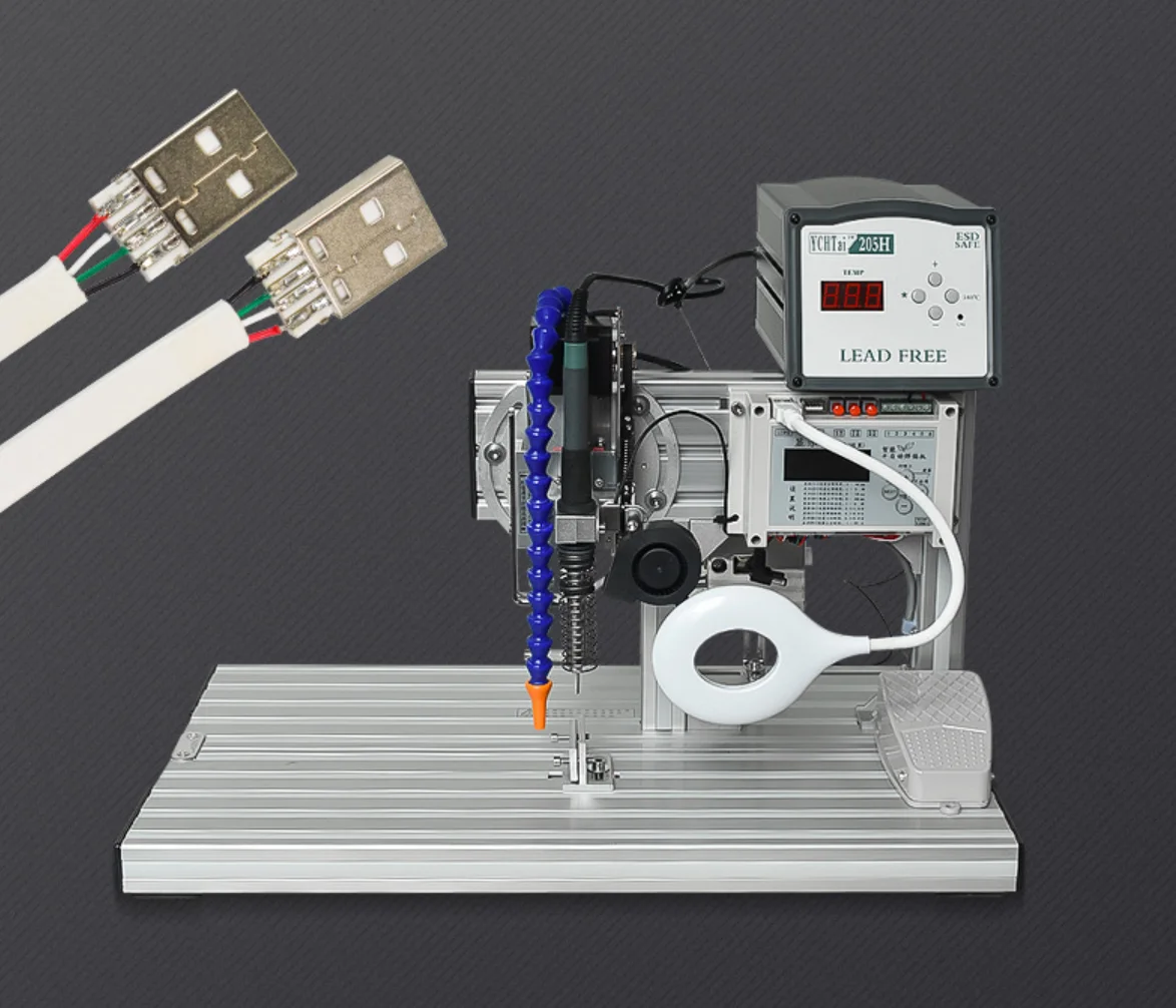 Semi-automatic USB connector electrical cables soldering machine USB wire making Tin PCB/LED/Robot Welding Machine